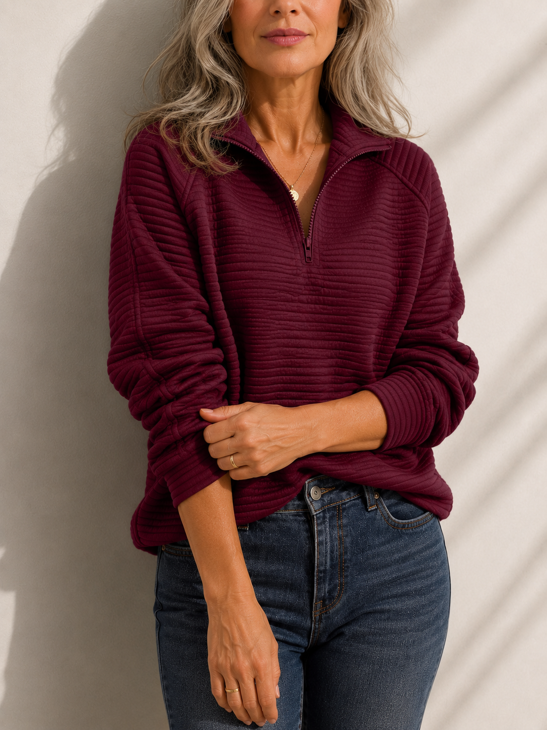 Vilja Half-zip jumper