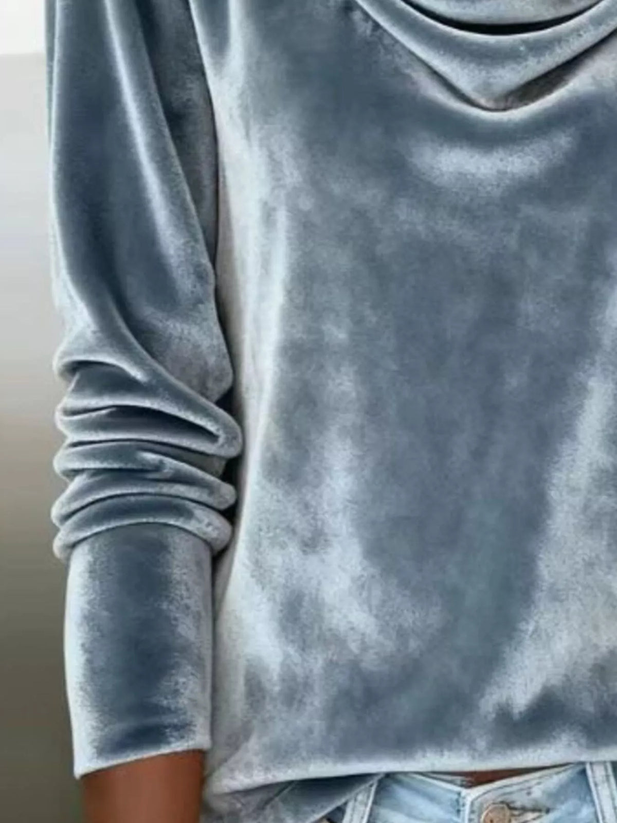 Sienna Elegant Velvet Cowl Neck Top