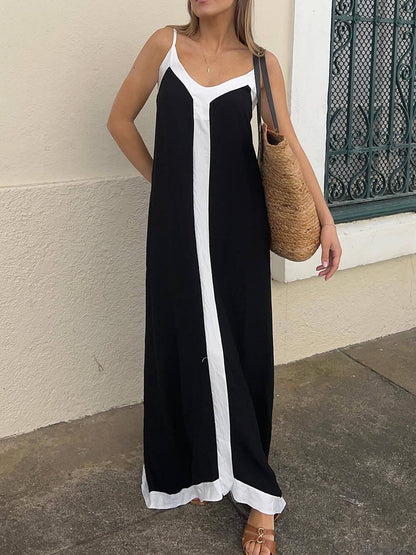 Nancy Island Style Lavechic Colorblock Midi Dress Look