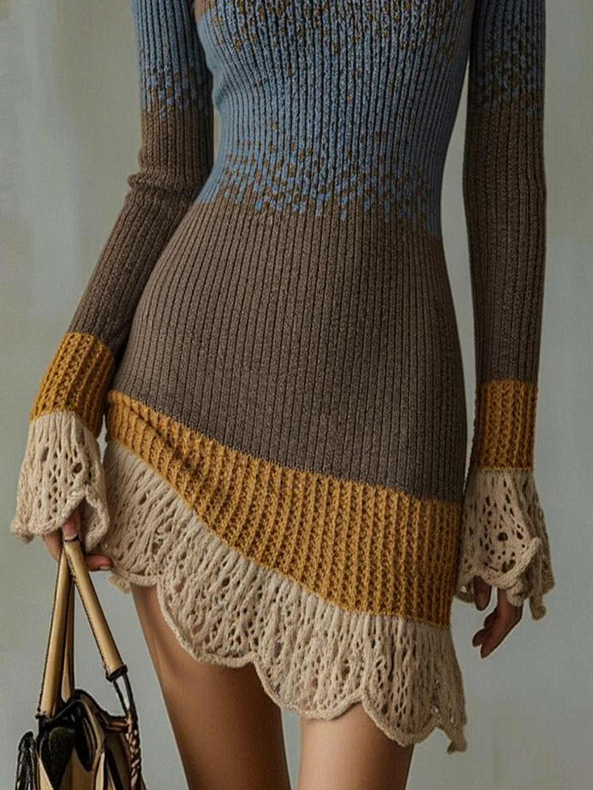Emily Multicolor Knit Mini Dress