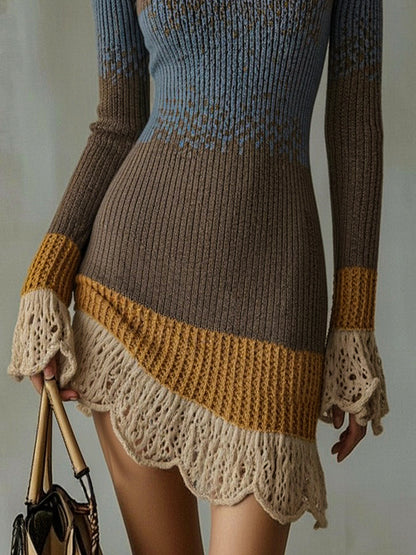 Emily Multicolor Knit Mini Dress