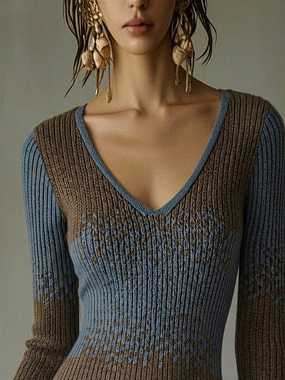 Emily Multicolor Knit Mini Dress