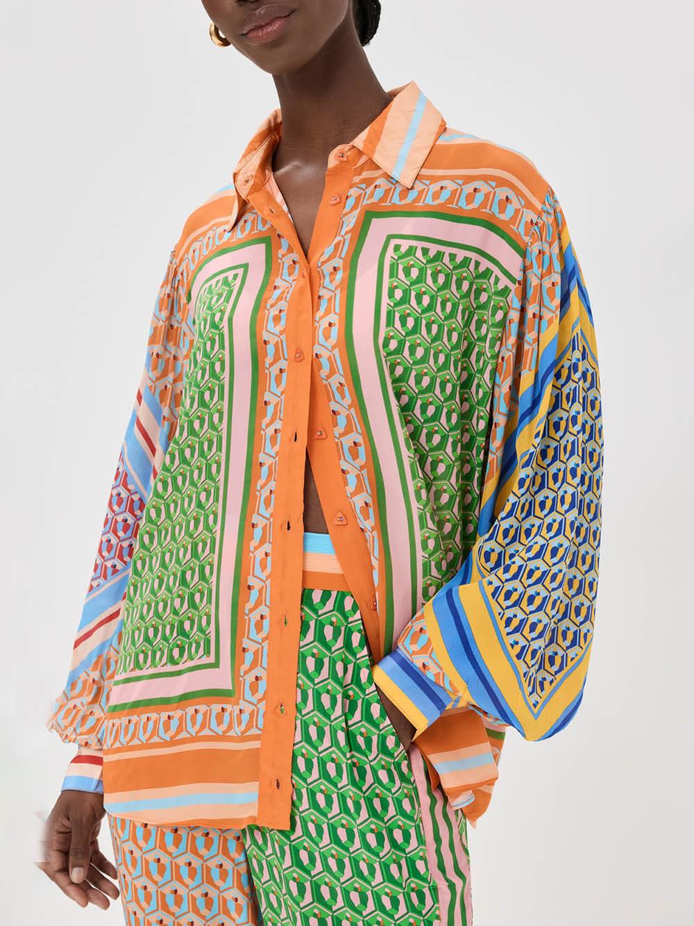 Josephine™ | Tropical Look Colorful Unique Shirt