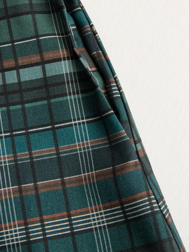 Bella Plaid Shirt Maxi Dress