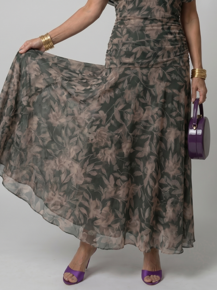 Vivienne Off Shoulder Flow Midi Dress