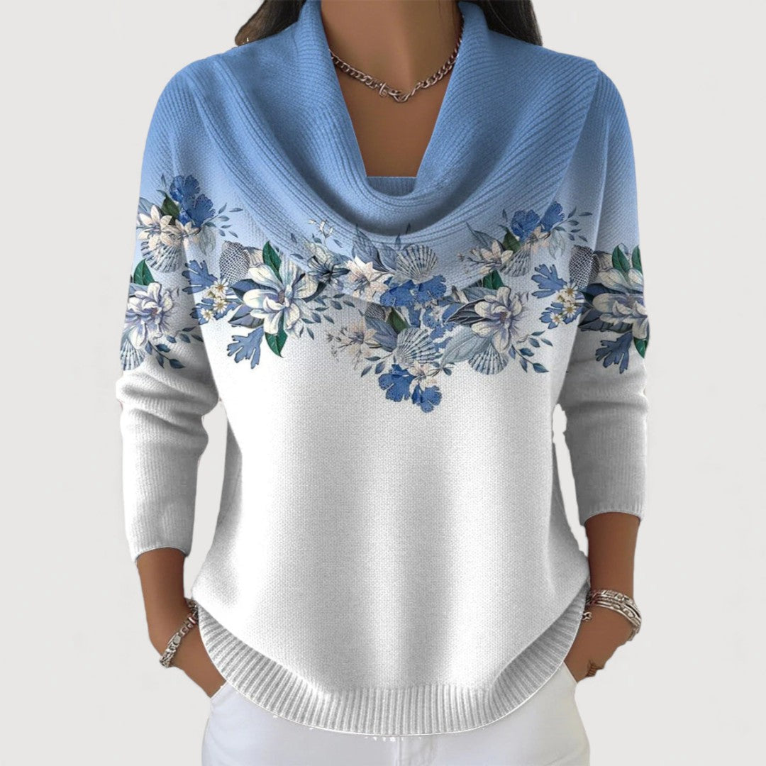Lotte Bloemenprint Trui met Col