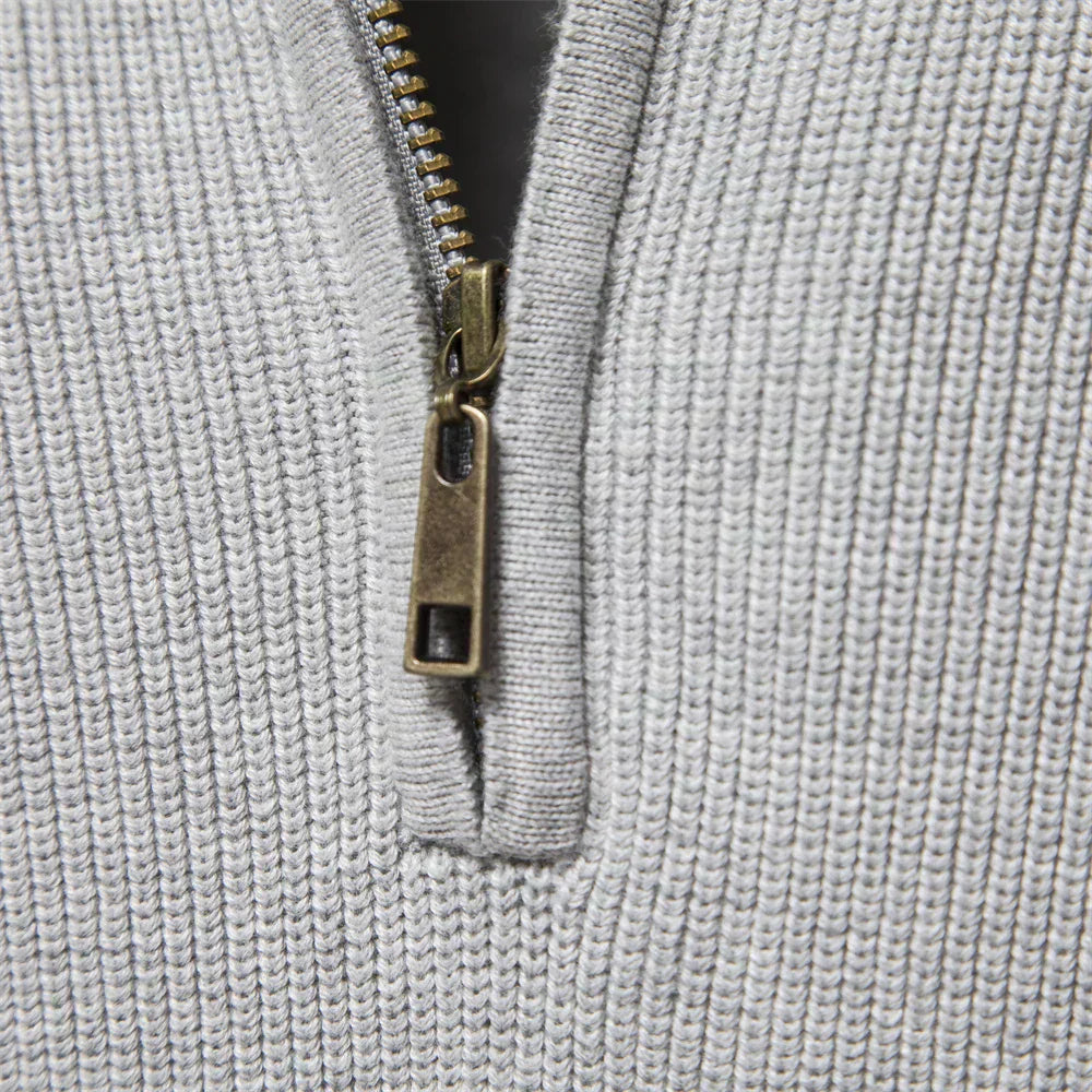 Steven™ | Knitted Zip-Up Sweater