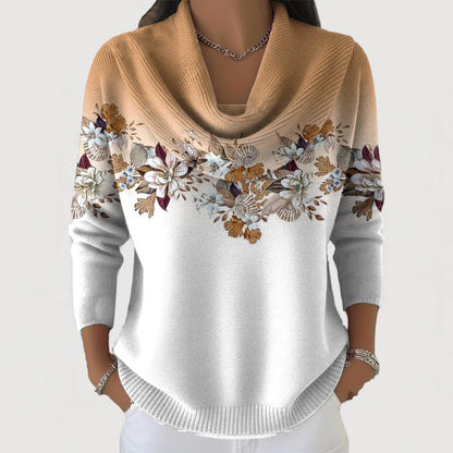 Lotte Bloemenprint Trui met Col