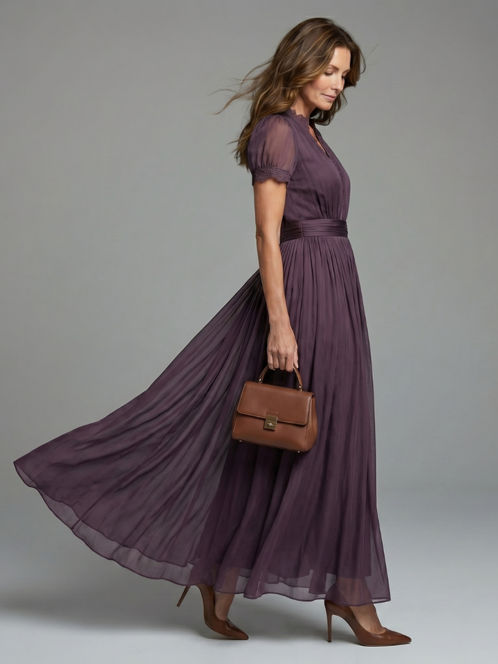 Odessa Waist Keyhole Maxi Dress
