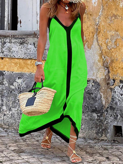 Nancy Island Style Lavechic Colorblock Midi Dress Look