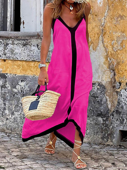 Nancy Island Style Lavechic Colorblock Midi Dress Look