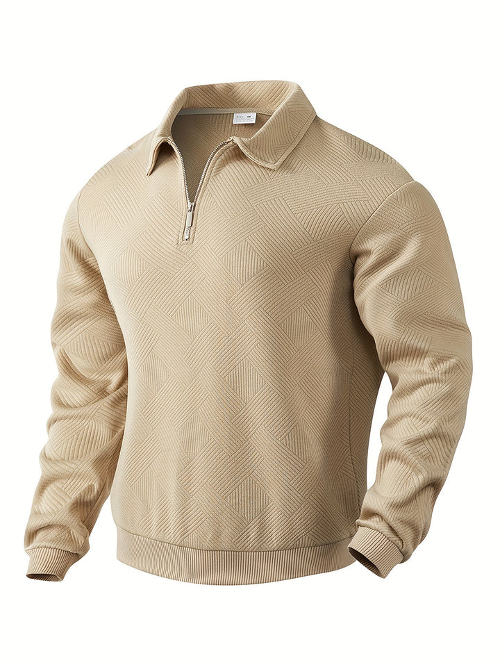 Didier™ | Vintage Zip-Up Sweater with Geometric Design
