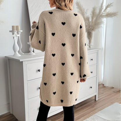 Julia Cardigan with hearts