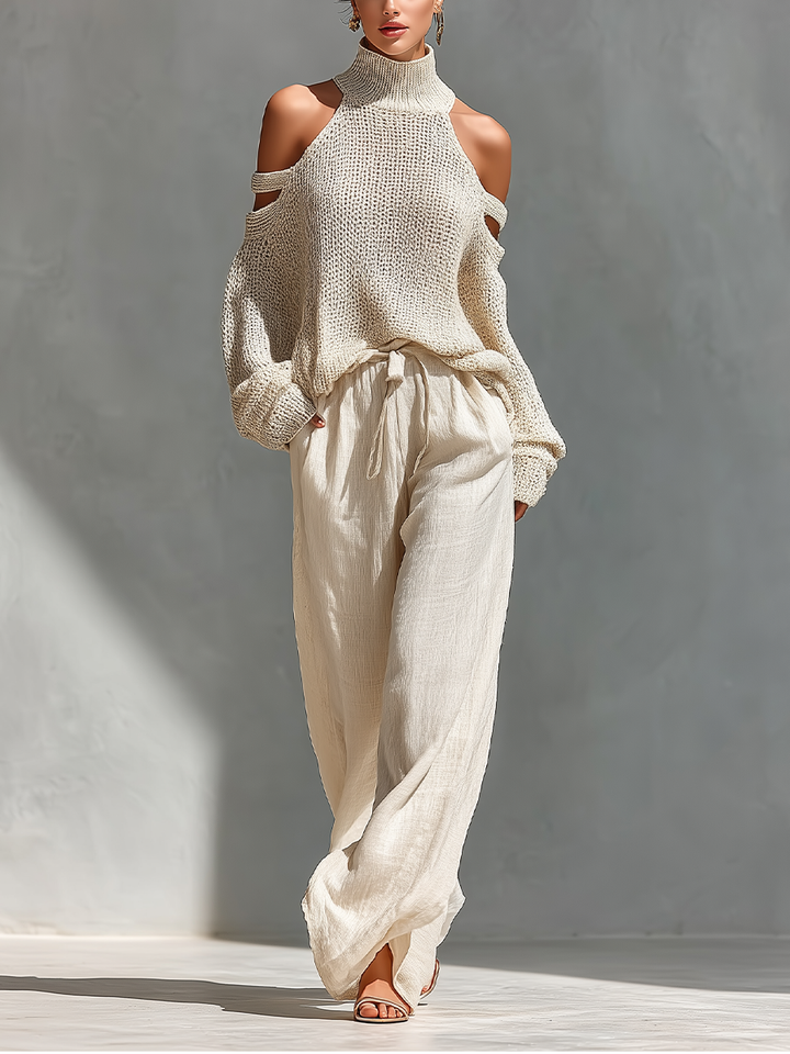Freya Knit Fabric Cold-Shoulder