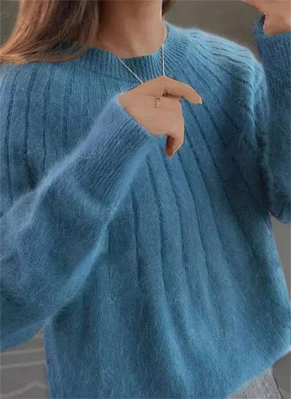 Caitlyn Stylish Ribbed Knit Sweater