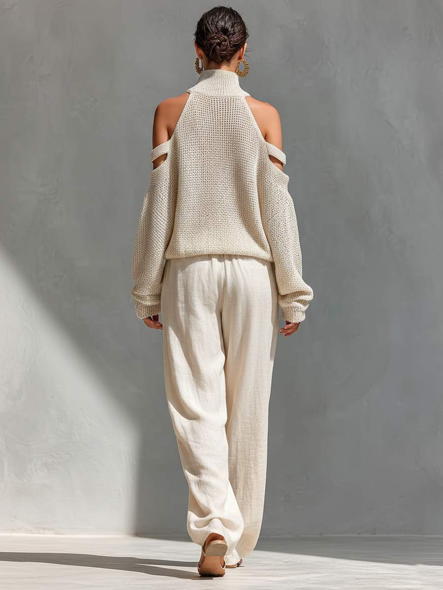 Freya Knit Fabric Cold-Shoulder