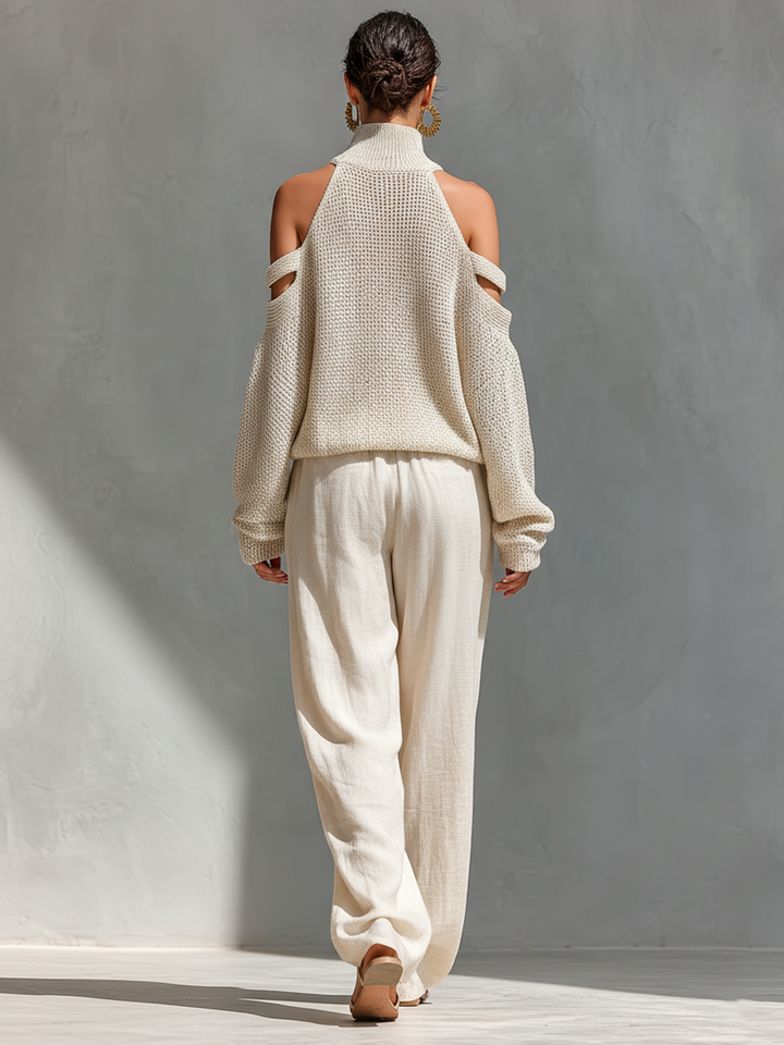 Freya Knit Fabric Cold-Shoulder