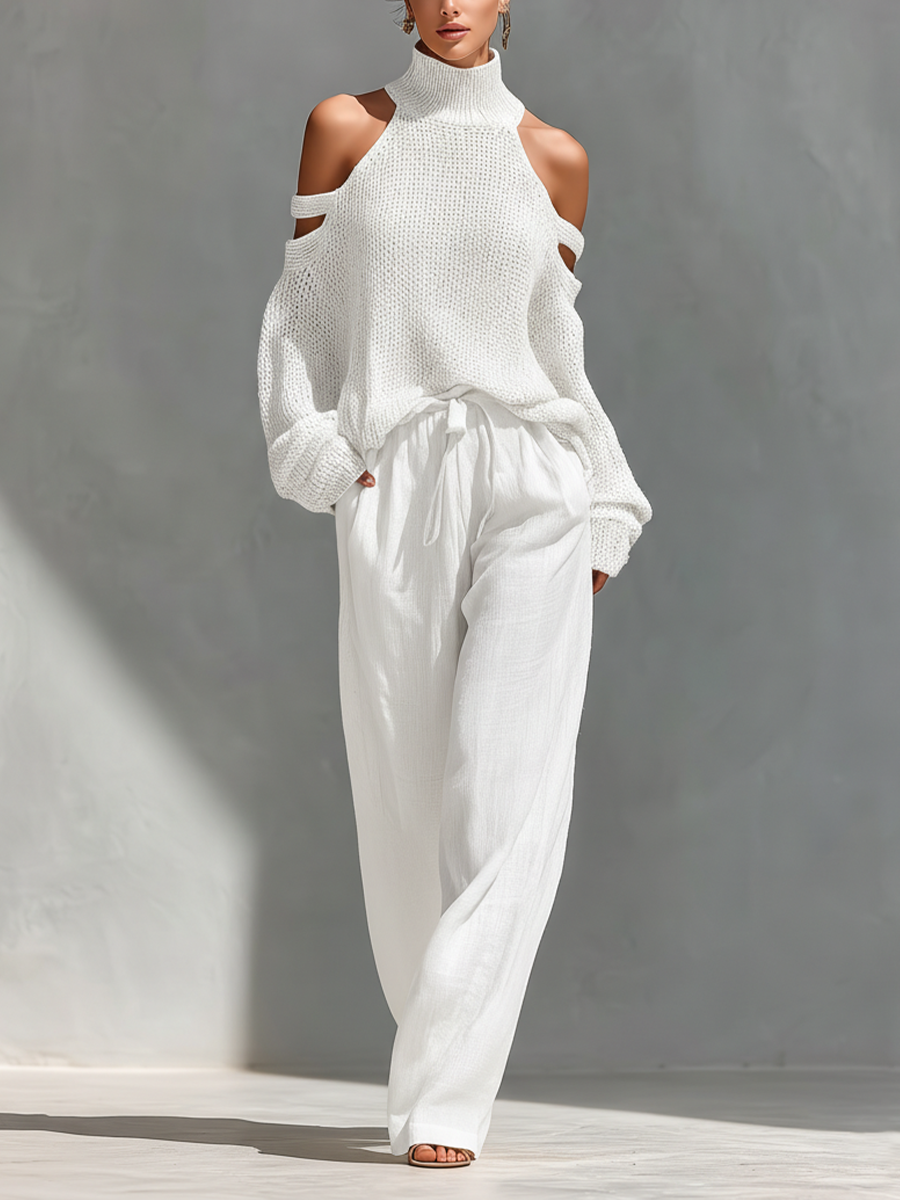 Freya Knit Fabric Cold-Shoulder