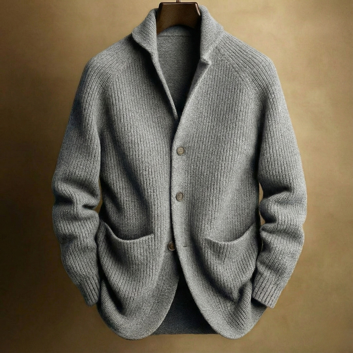 Liam Cord Cardigan In Wool For Men