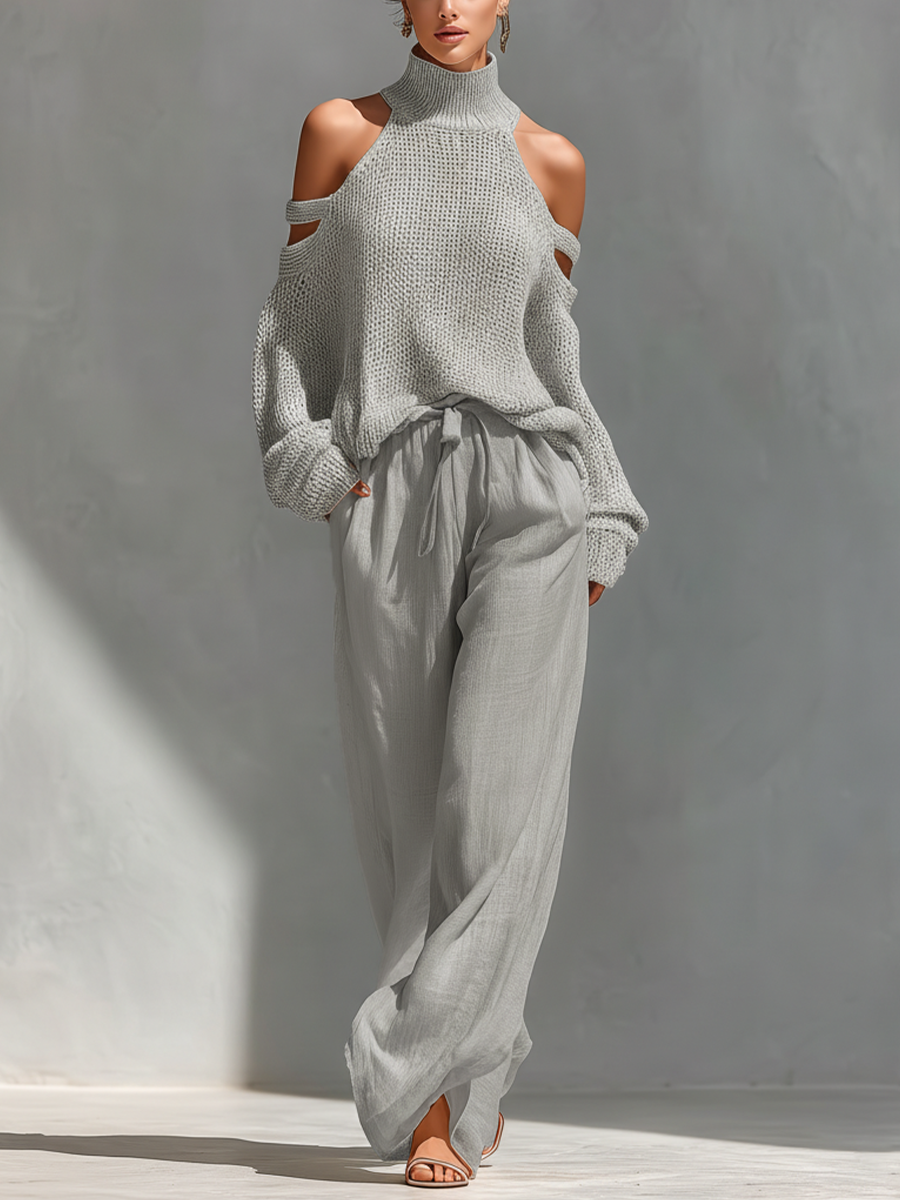 Freya Knit Fabric Cold-Shoulder