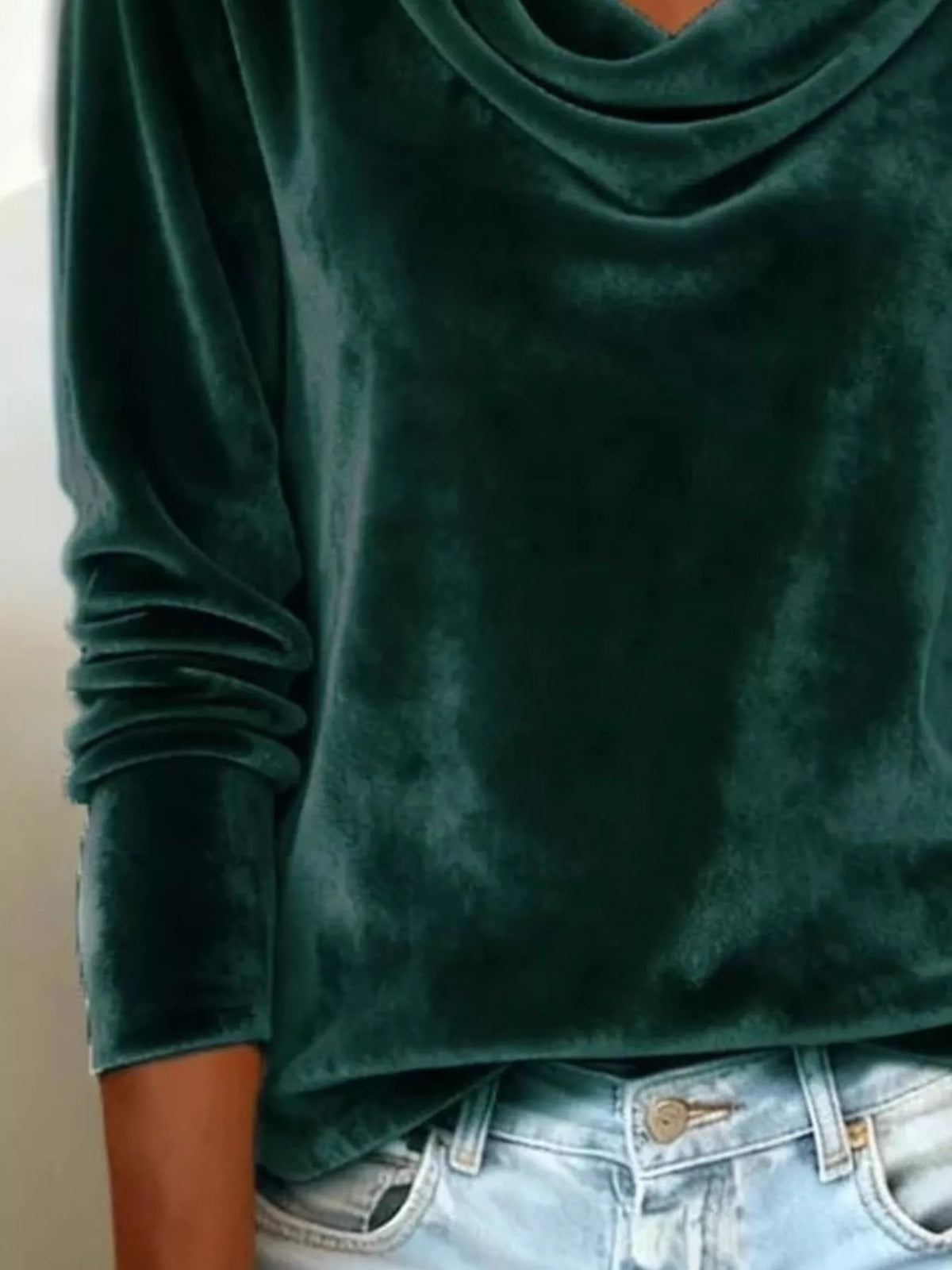 Sienna Elegant Velvet Cowl Neck Top