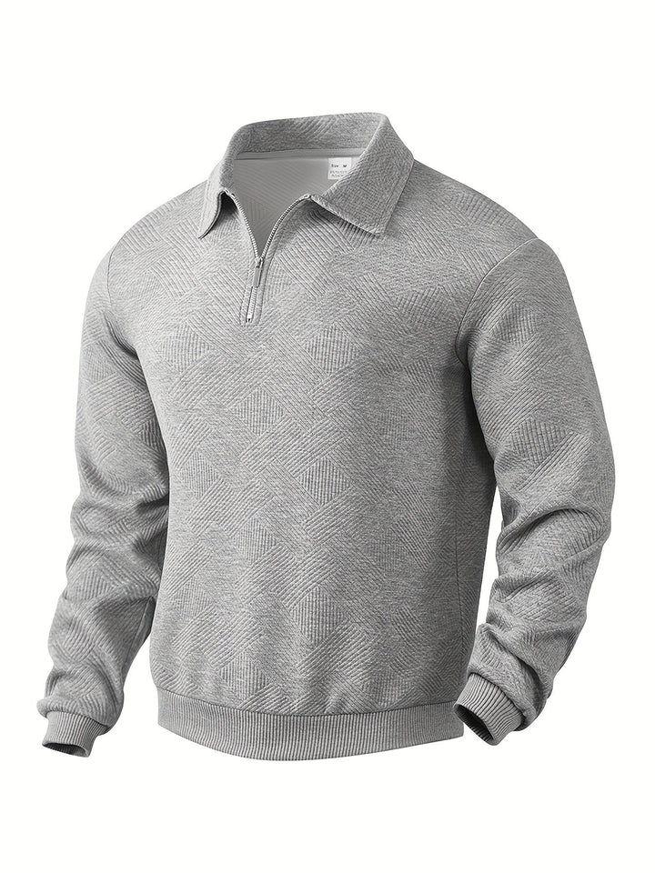 Didier™ | Vintage Zip-Up Sweater with Geometric Design