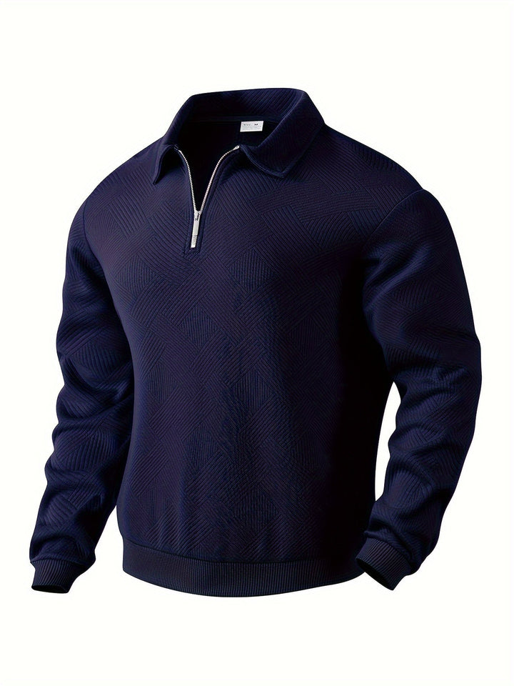 Didier™ | Vintage Zip-Up Sweater with Geometric Design