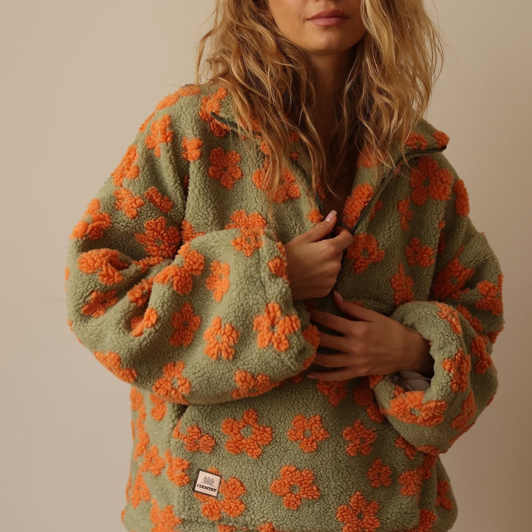 Jade Fleece Pullover Bloom