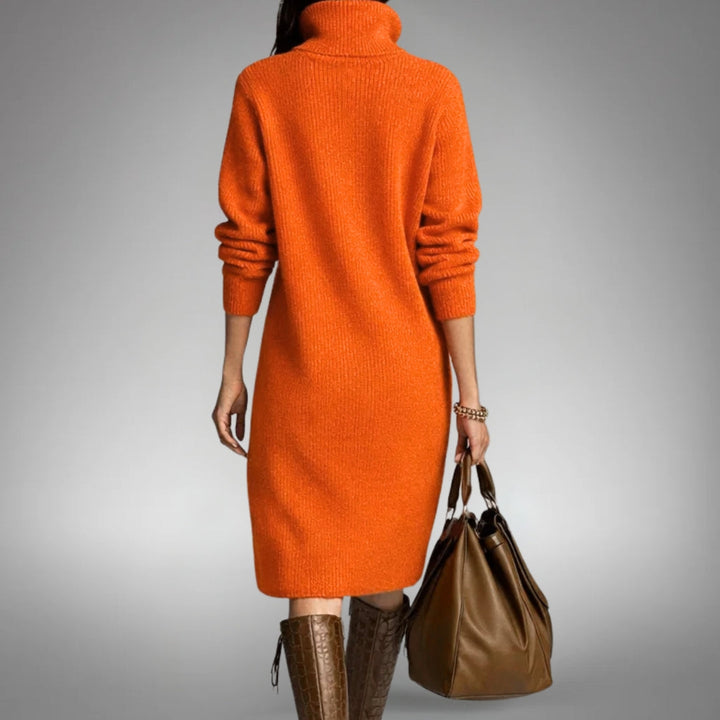 Kaia Wool Mix Knit Polo Dress