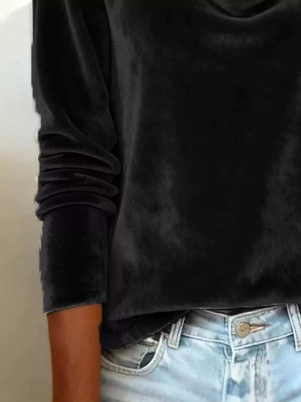 Sienna Elegant Velvet Cowl Neck Top