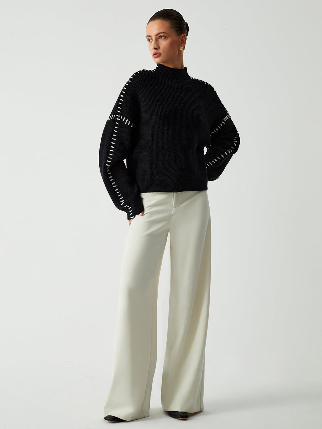 Alma Oversized turtleneck jumper