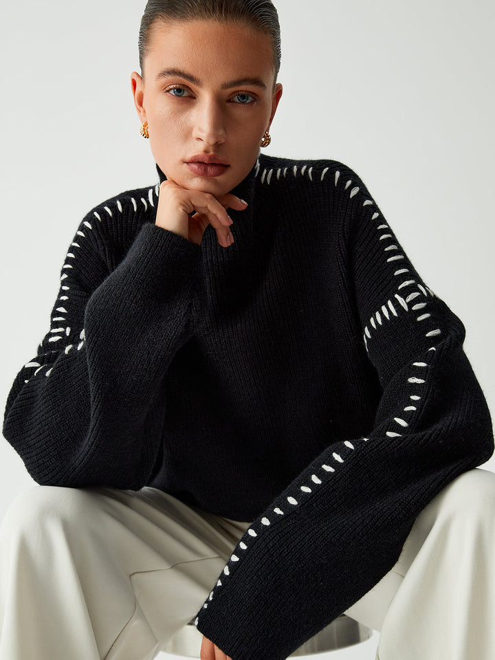 Alma Oversized turtleneck jumper