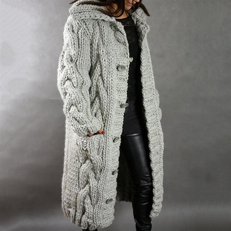 Hannah Elegant Cosy Cable-Knit Coat