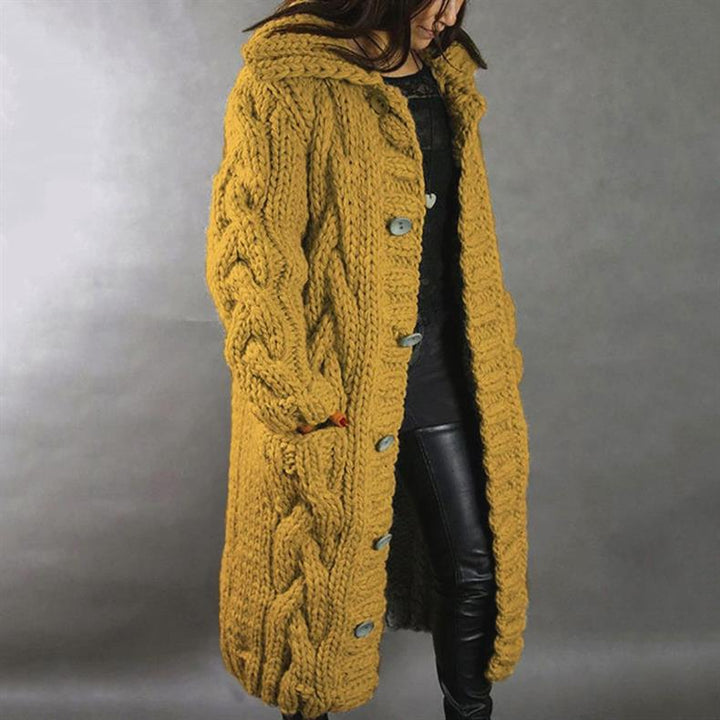 Hannah Elegant Cosy Cable-Knit Coat