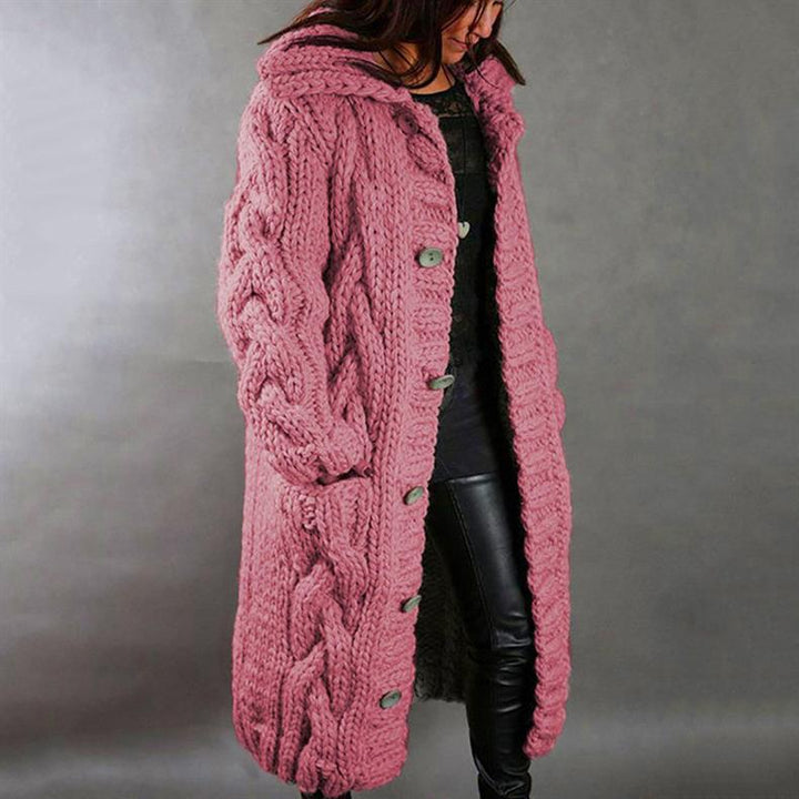 Hannah Elegant Cosy Cable-Knit Coat