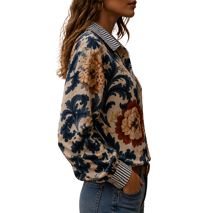 Jasmine Vintage Floral Print Blouse