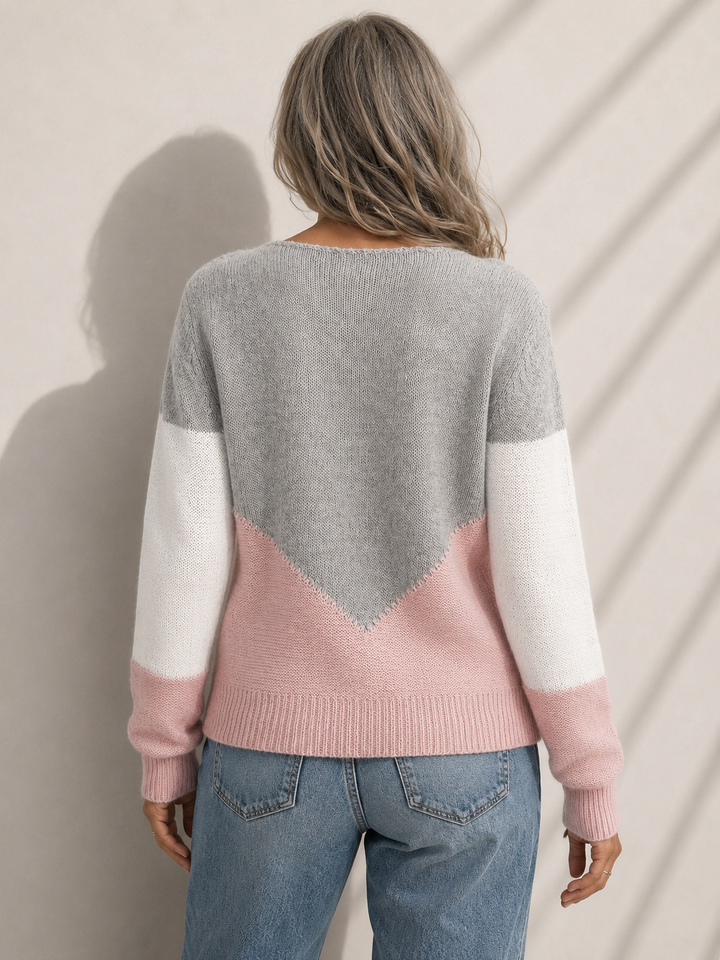 Sophie Colour-Block Knit Sweater