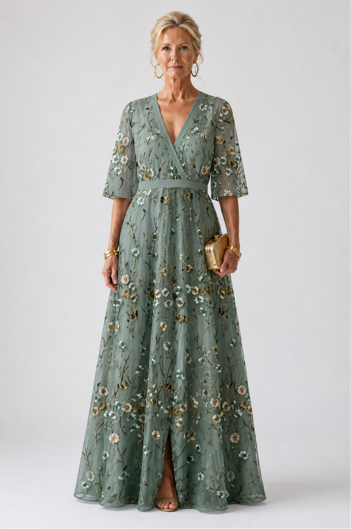 Paloma Floral Short Sleeve Maxi Dress