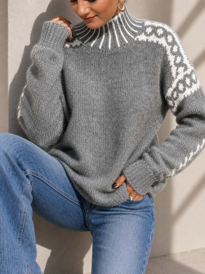 Willow Floral Mock Neck Sweater