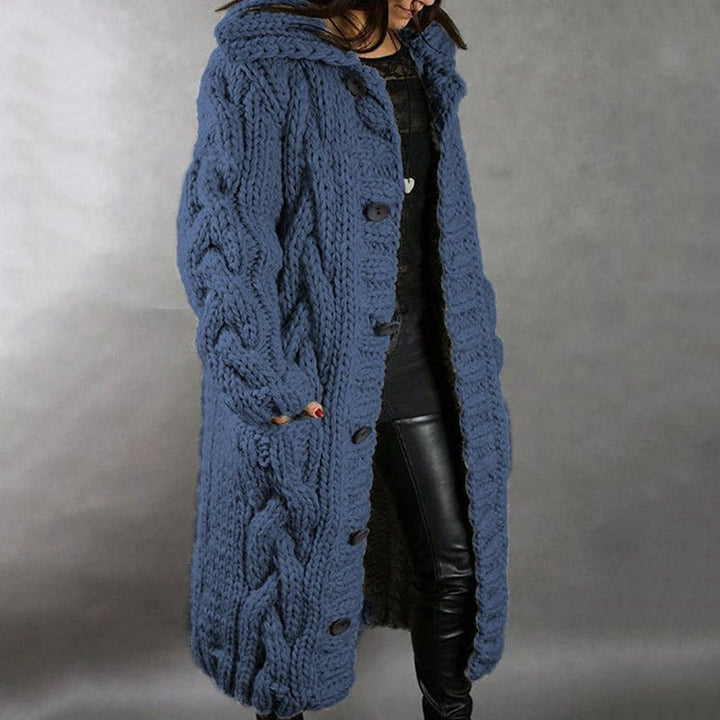 Hannah Elegant Cosy Cable-Knit Coat