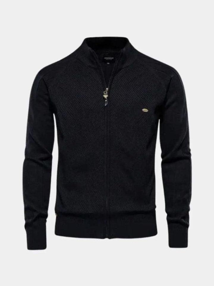 Jacquard™ | Zip-Up Knit Cardigan