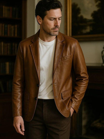Jonas Caramel Leather Jacket