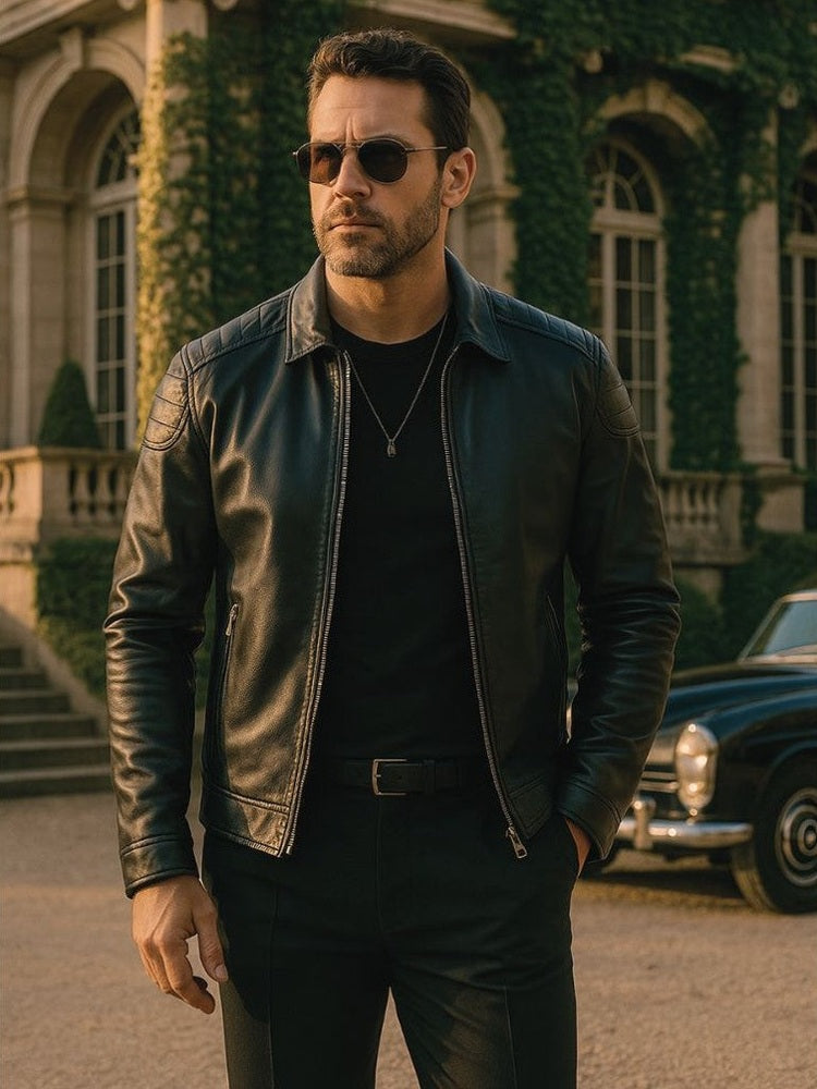 Luca Leather Jacket with Zippers