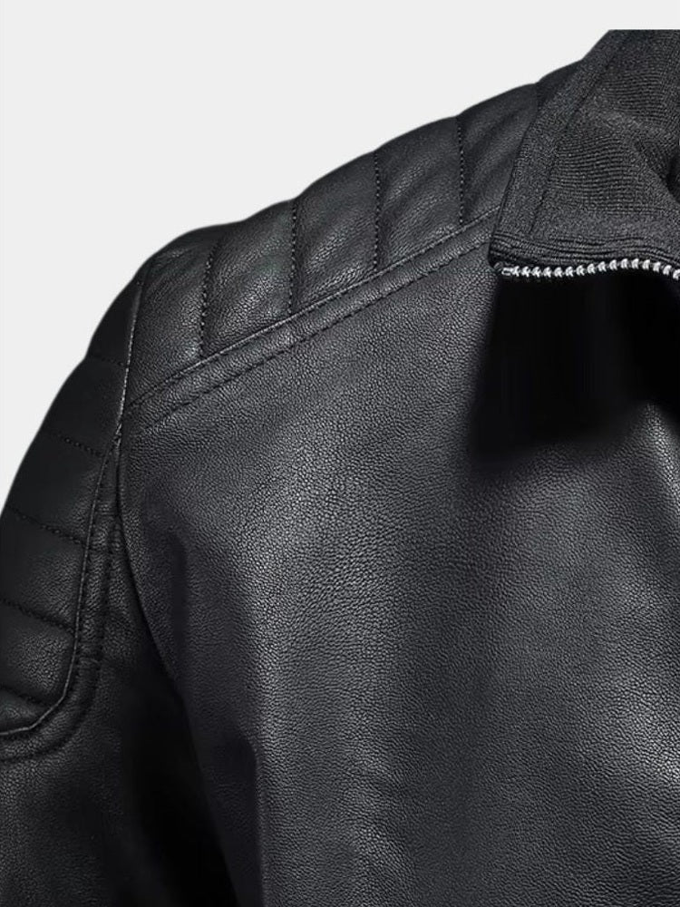 Luca Leather Jacket with Zippers