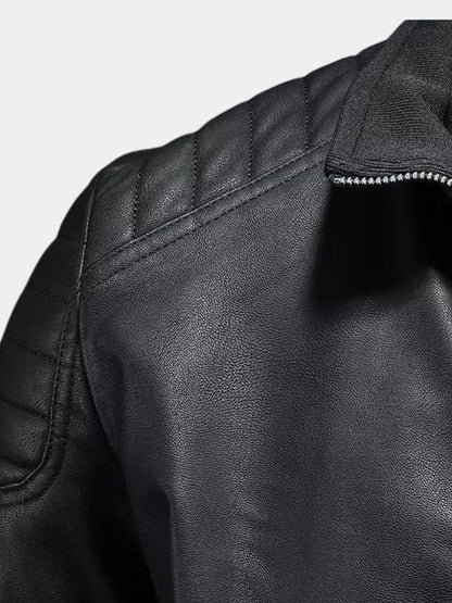 Luca Leather Jacket with Zippers
