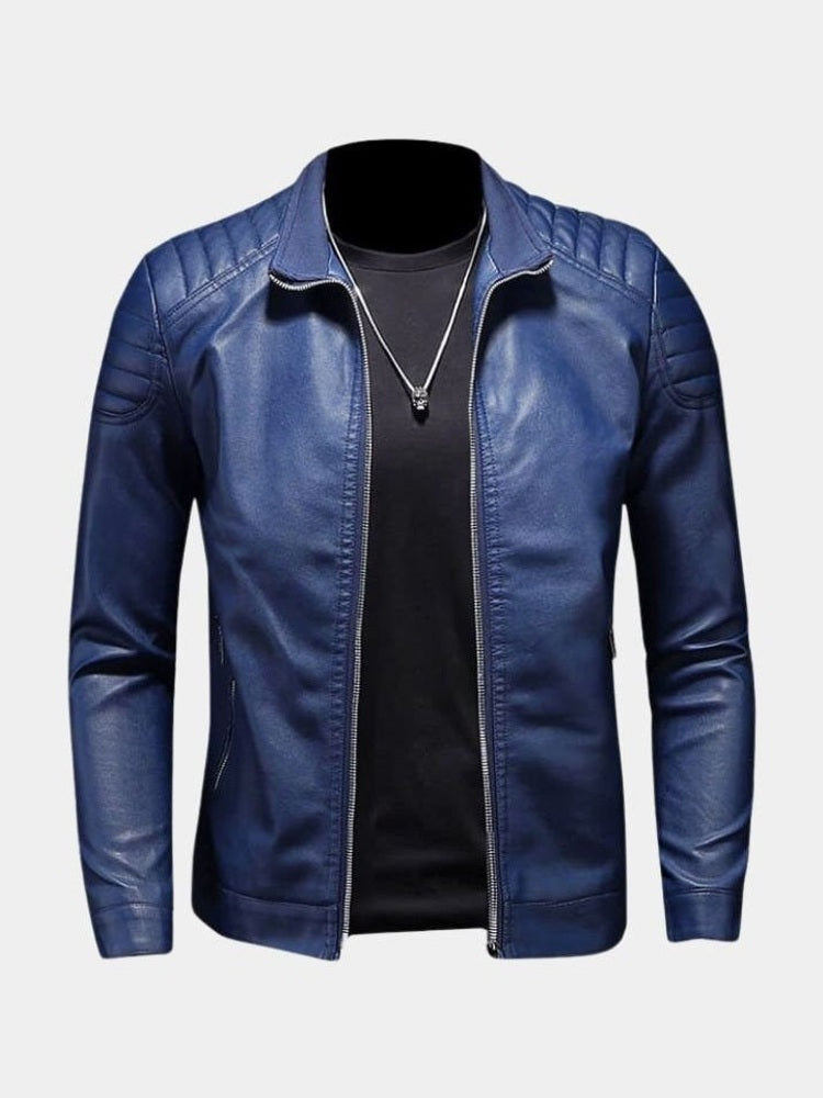 Luca Leather Jacket with Zippers