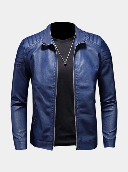 Luca Leather Jacket with Zippers