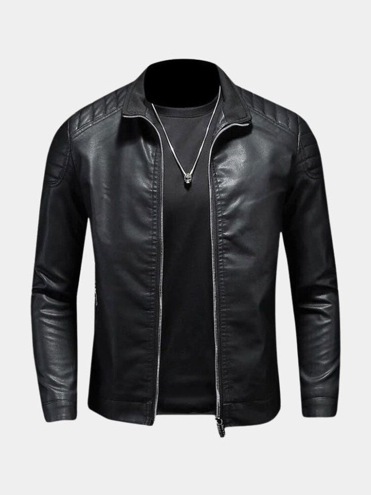 Luca Leather Jacket with Zippers