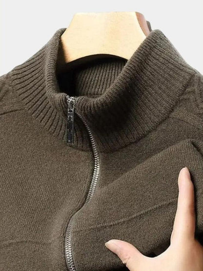 Magnus Cashmere Zip-Up Sweater