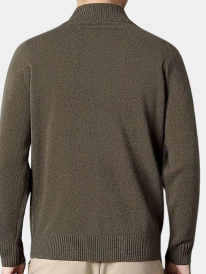 Magnus Cashmere Zip-Up Sweater
